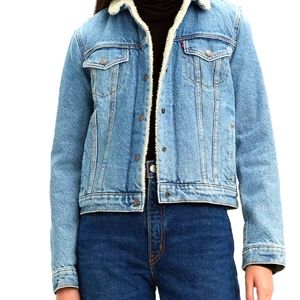 Women's Levi's Denim Sherpa Trucker Jean Jacket